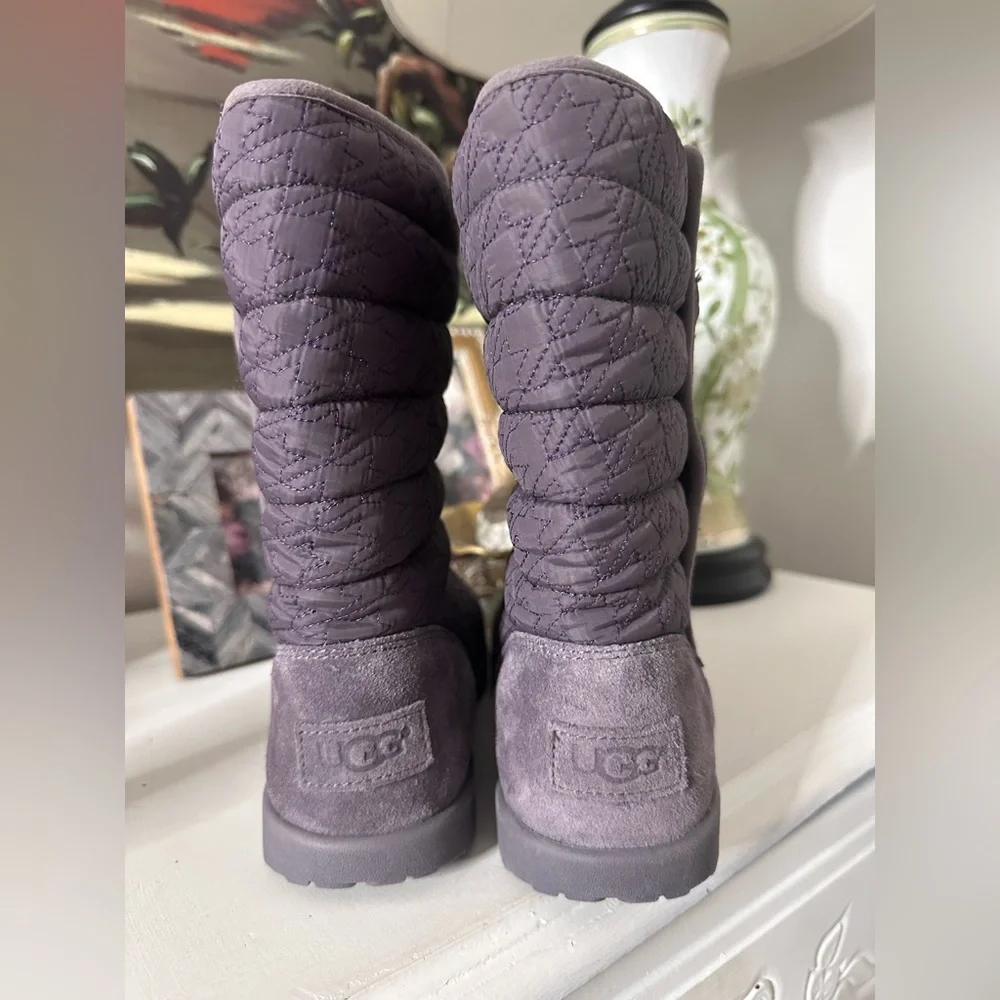 UGG Kids Quilted Purple Boots